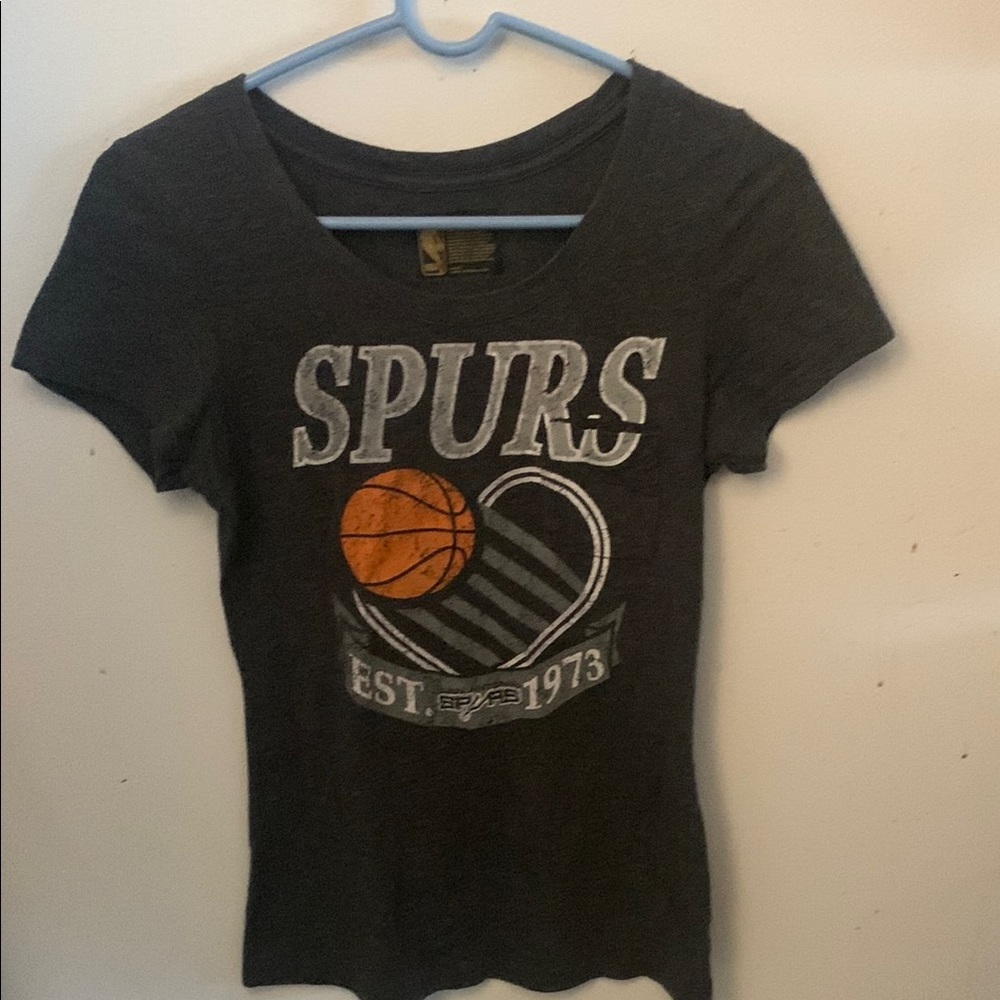 Fantastic San Antonio Spurs 50/50 Graphic T-Shirt SZ Medium NBA Authentic